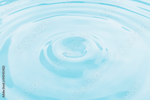 Water drop and splash background  small impact causes big changes. Ripple  macro wave on surface of liquid.