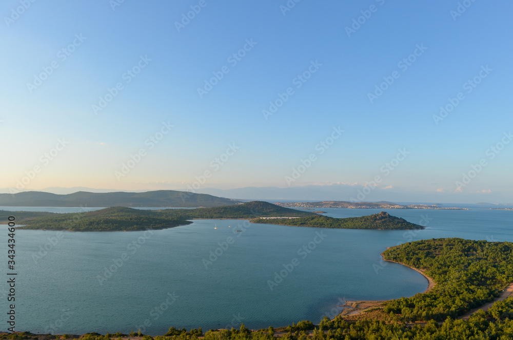 Ausblick vom Teufelsberg in Türkei Ayvalik Ägäis