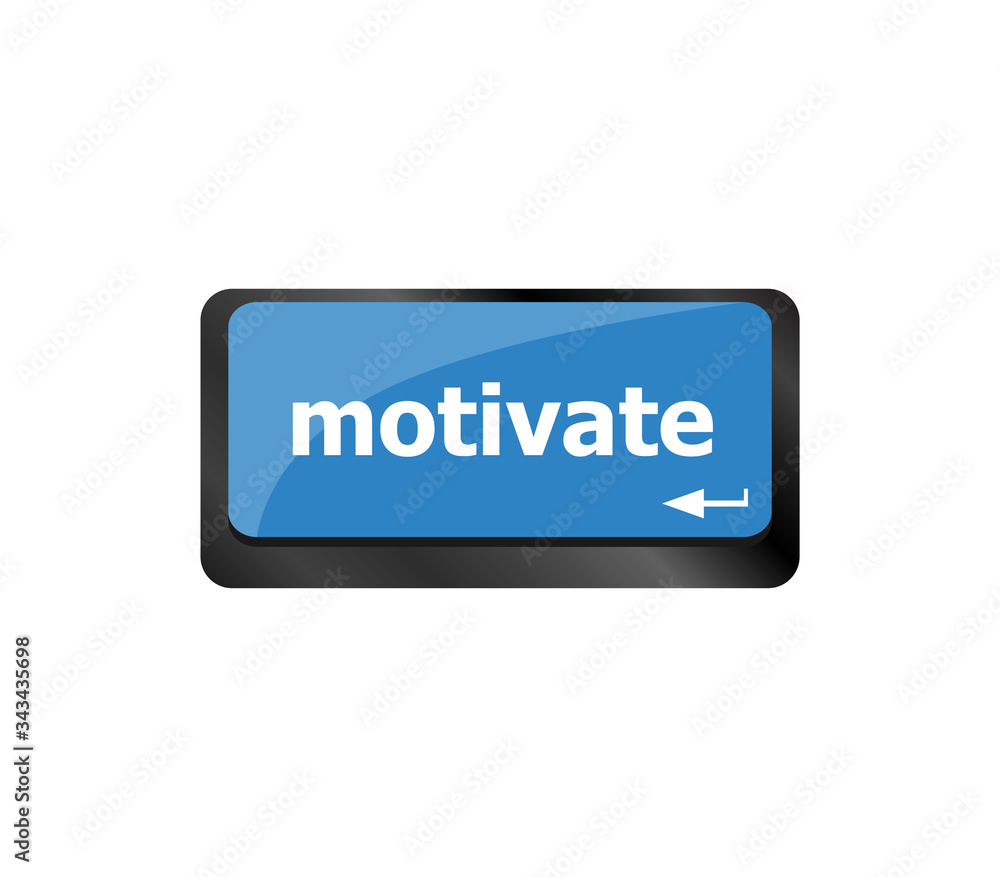 Computer keyboard - laptop key motivate, close up Computer keyboard - laptop key motivate, close up