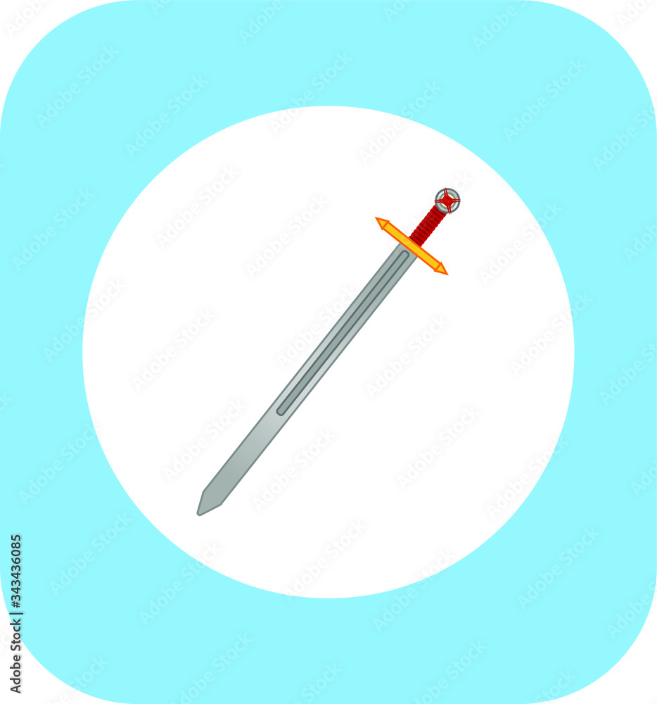 Fotografie Knights Templar sword.Illustration for web and mobile design.