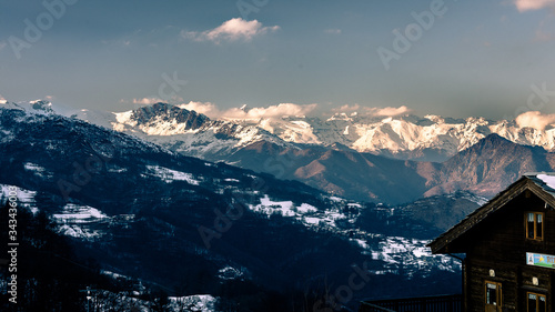Vista su Alpi da Colle del Lys  Piemonte