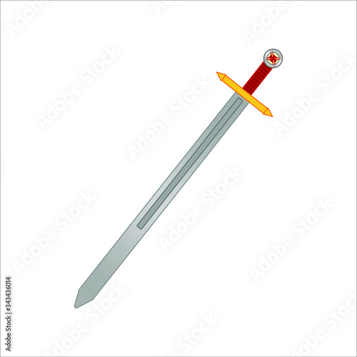 Knights Templar sword.Illustration for web and mobile design.