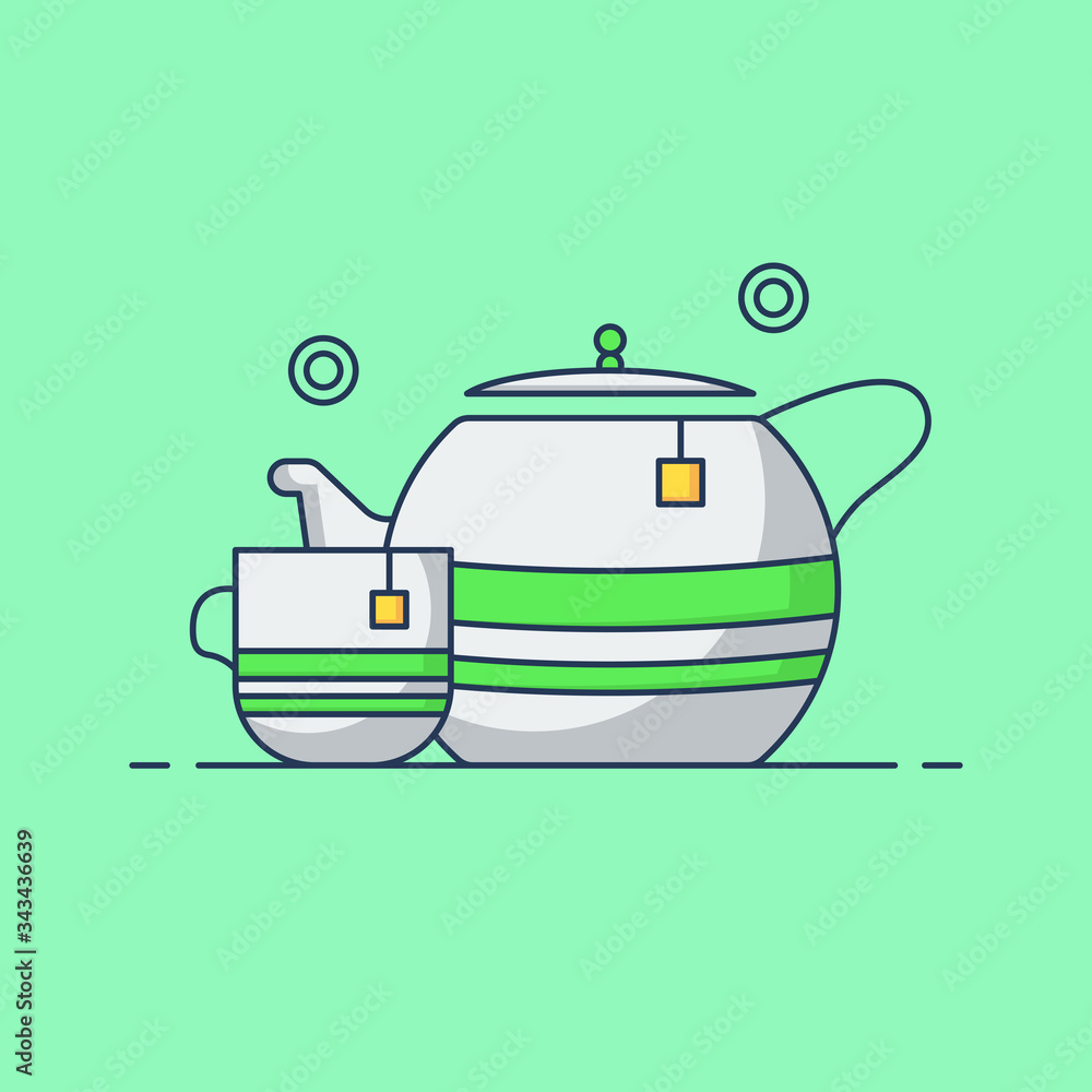 Flat Illustration Vector Graphic of Tea Cup Healthy Concept. Good for Book Menu, Poster, Banner, Web Icon, Invitation Card, etc. Flat Illustration Vector Graphic of Tea Cup Healthy Concept. Good for Book Menu, Poster, Banner, Web Icon, Invitation Card, etc.
