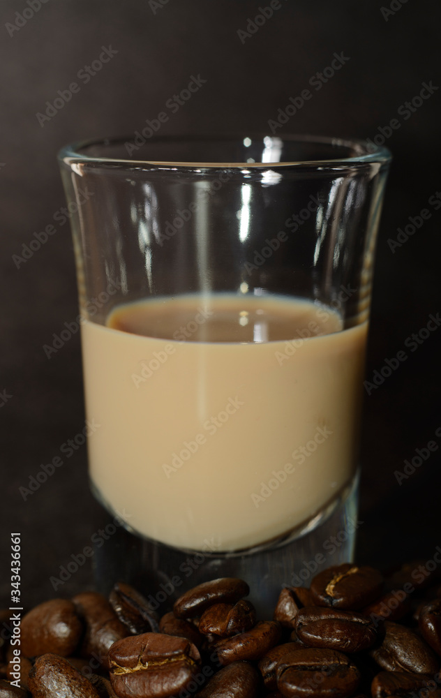 shot of coffee liqueur shot of coffee liqueur