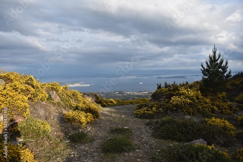 autumn landscape with clouds