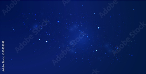 Dark starry sky. Astrology backdrop with nebula, milky way and shiny dust.