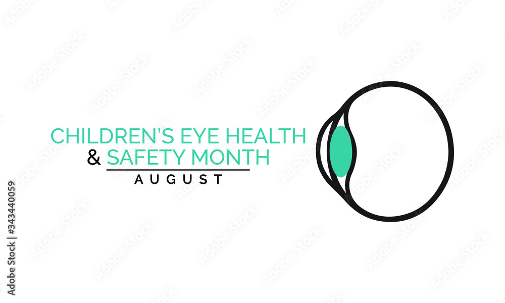 Vector illustration on the theme of Children's eye health and safety awareness month observed each year during August. Vector illustration on the theme of Children's eye health and safety awareness month observed each year during August.