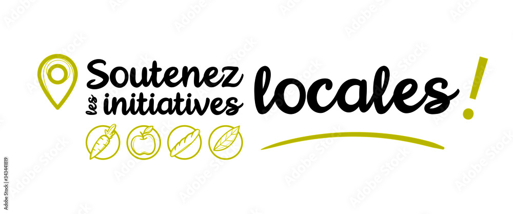 Soutenez les initiatives locales - Bannière - obrazy, fototapety, plakaty 