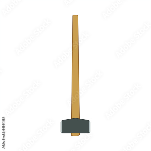 builder  mace. illustration for web and mobile design.