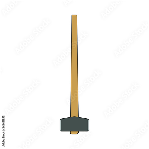 builder  mace. illustration for web and mobile design.