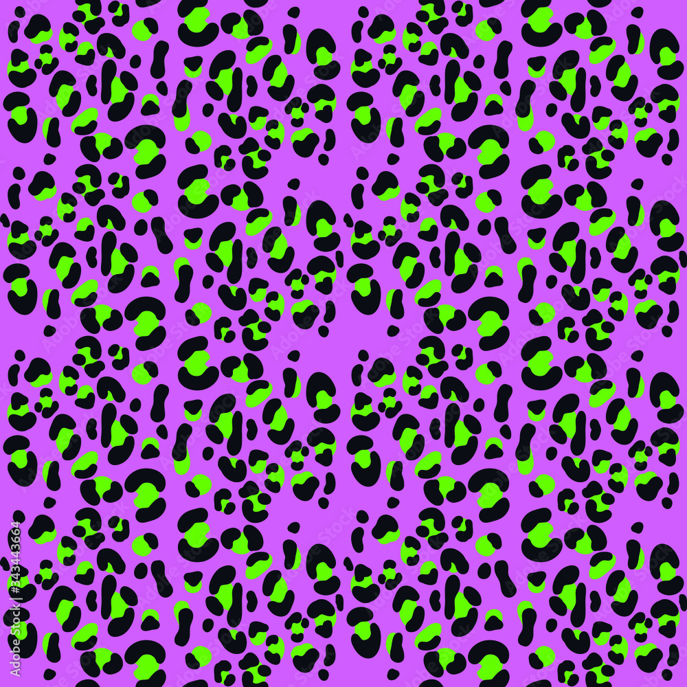 Leopard seamless pattern, wallpaper background, colorful print texture wildlife animal, vector illustration.