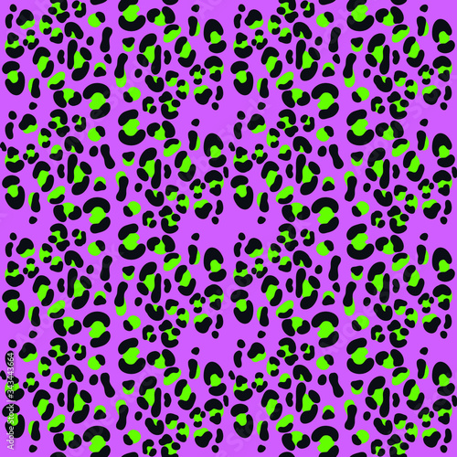 Leopard seamless pattern, wallpaper background, colorful print texture wildlife animal, vector illustration.