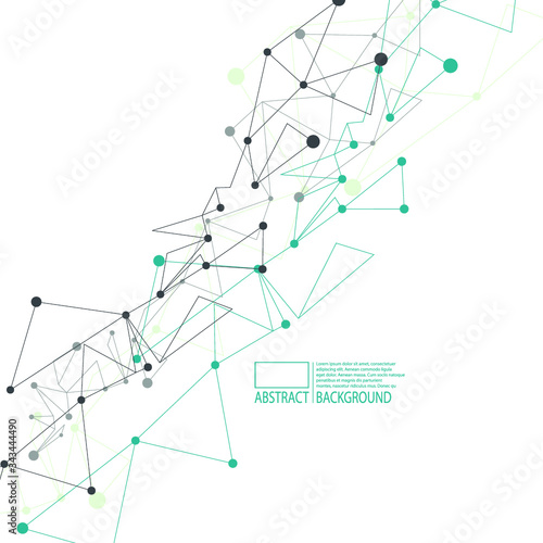 Internet connection, dot lines. Communication polygons, vector graphics