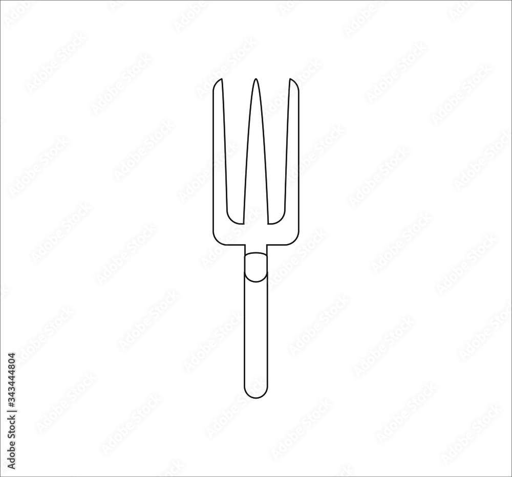 small gardening fork. illustration for web and mobile design. small gardening fork. illustration for web and mobile design.