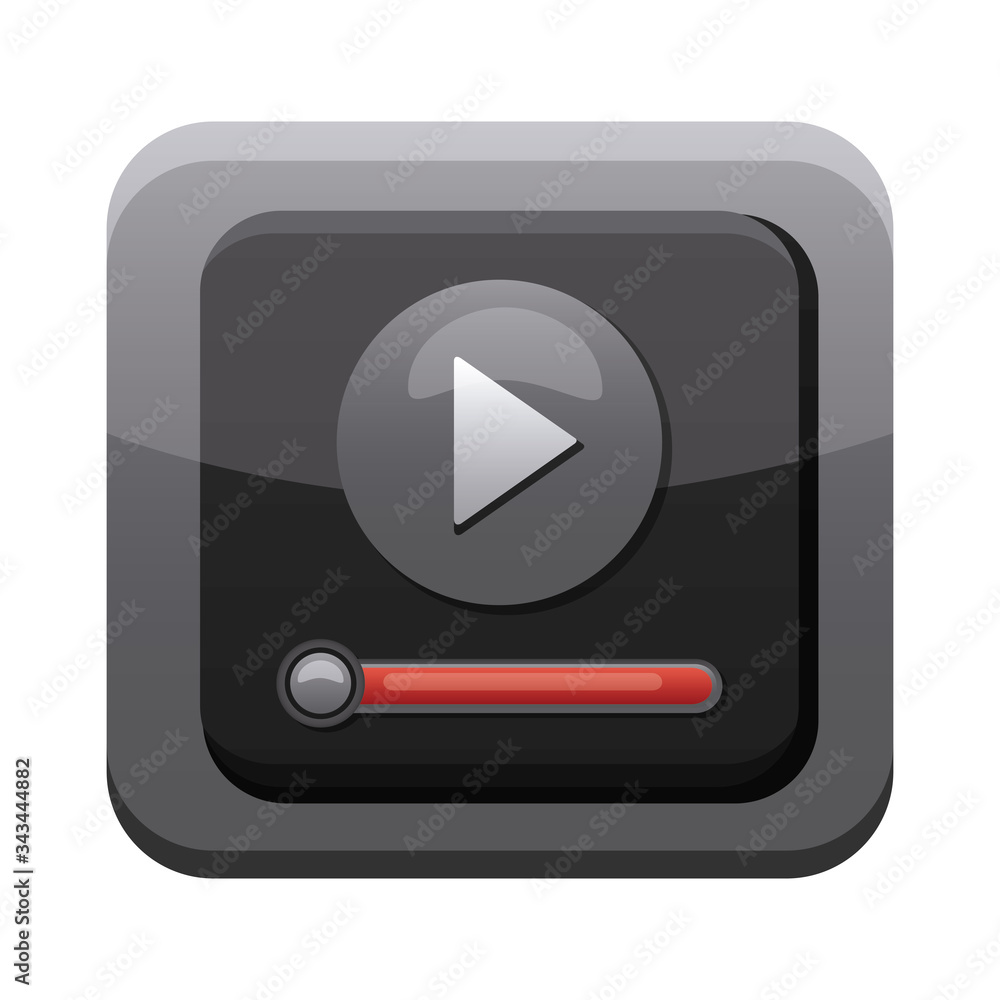 media player app button menu isolated icon media player app button menu isolated icon