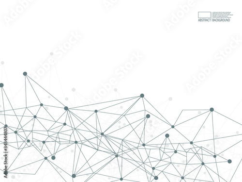 Vector technology conceptual poster with multiple. DNA chane connections, gene symbols backdrop, deoxyribonucleic acid thread-like chain vector illustration