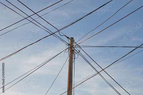 Wallpaper Mural Many cables of electric lines Torontodigital.ca