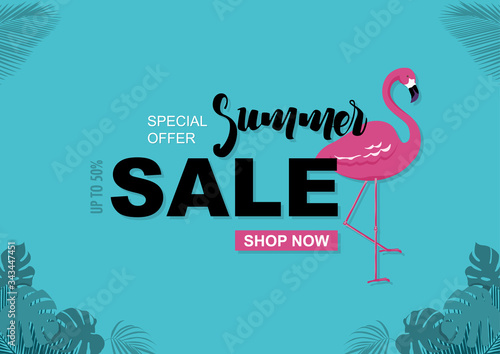 Summer Sale Background with...