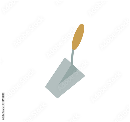 bricklayer's trowel. illustration for web and mobile design.