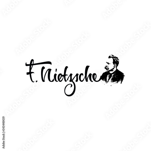 The Friedrich Wilhelm Nietzsche logo lettering photo