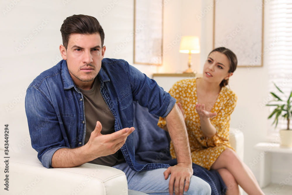 Couple quarreling due to jealousy in relationship at home Couple quarreling due to jealousy in relationship at home