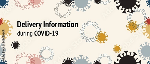 Delivery Information During COVID 19. Seamless Corona Virus Texture. Virus 