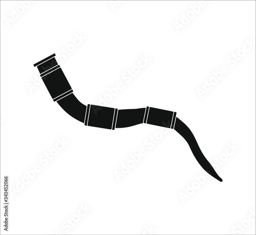 shofar is a horn typical of the Jewish religion. illustration for web and mobile design.