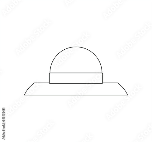 Obraz na płótnie gardening straw hat. illustration for web and mobile design. w salonie