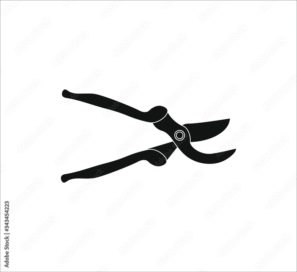 gardening pruning shears. illustration for web and mobile design. gardening pruning shears. illustration for web and mobile design.