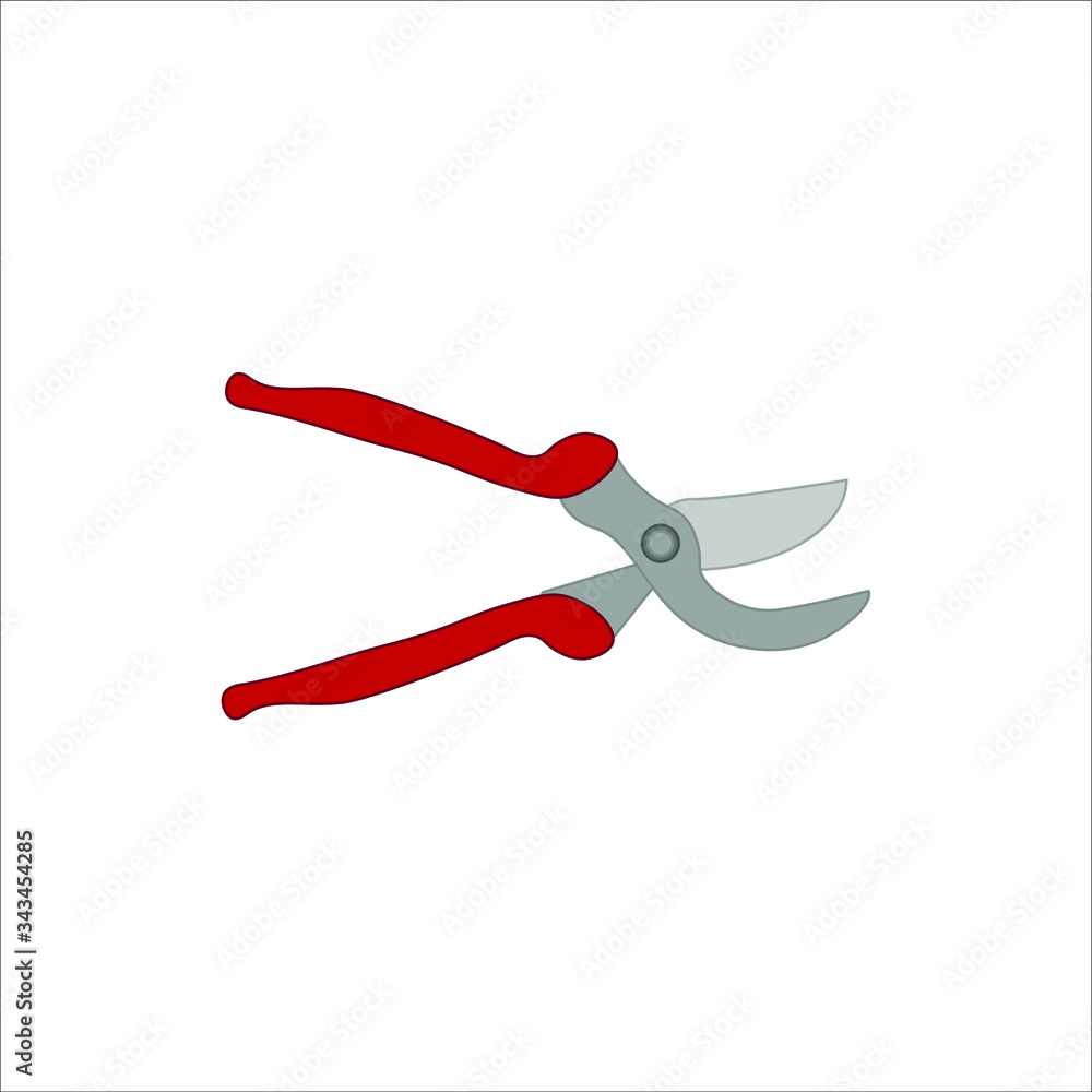 gardening pruning shears. illustration for web and mobile design. gardening pruning shears. illustration for web and mobile design.