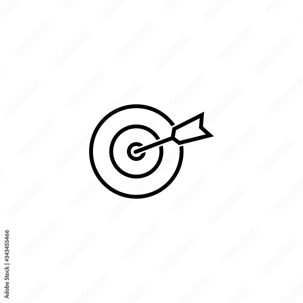 Target Icon. Target and arrow icon vector Target Icon. Target and arrow icon vector