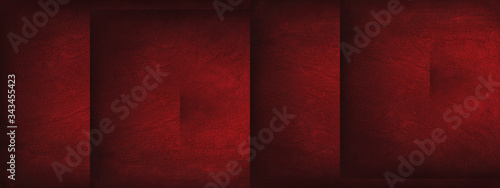 Bblack red abstract background for design.  Geometric shape pattern. Square line stripe. Grunge rough grain grainy. Wide banner. Panoramic. photo