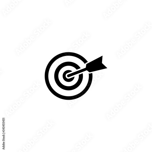 Target Icon. Target and arrow icon vector