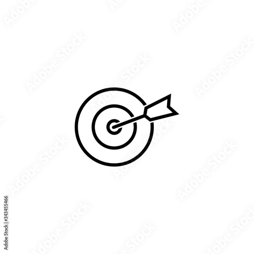 Target Icon. Target and arrow icon vector