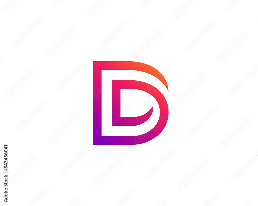 Letter D logo icon design template elements - obrazy, fototapety, plakaty 