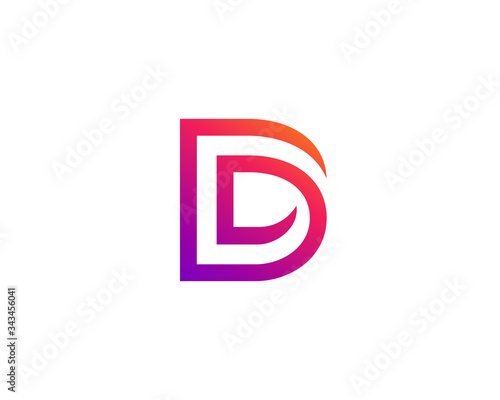Letter D logo icon design template elements