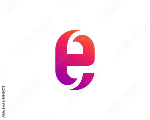 Letter E logo icon design template elements