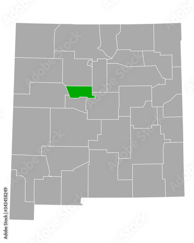 Karte von Bernalillo in New Mexico photo