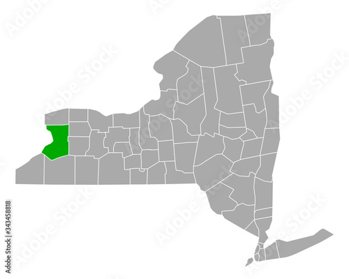 Karte von Erie in New York