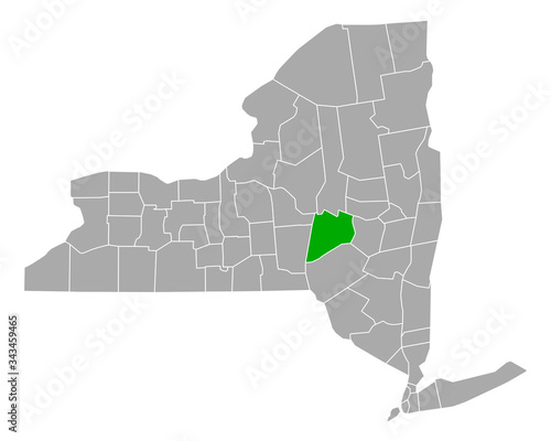 Karte von Otsego in New York
