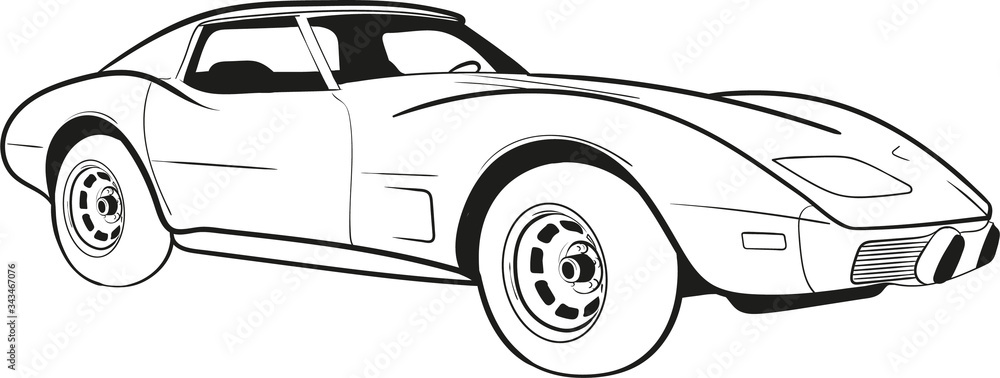 cartoon american muscle car,drawing,skeych,cartoon car