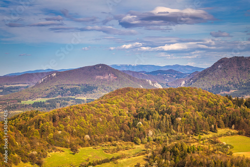 A view of the Manin Gorge in the area of the Sulov Mountains in northwestern Slovakia  Europe.