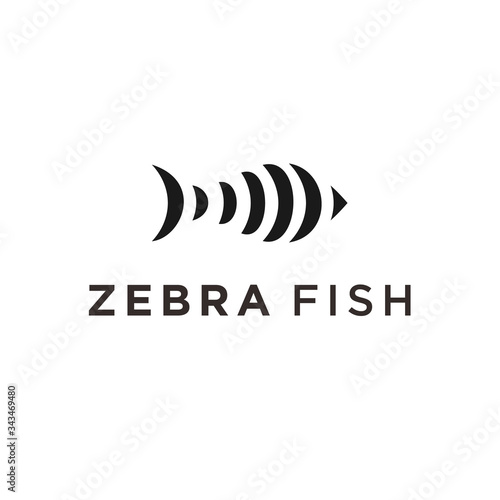 zebra fish logo icon vector designs