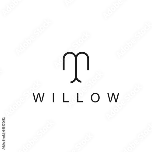 willow logo icon vector designs