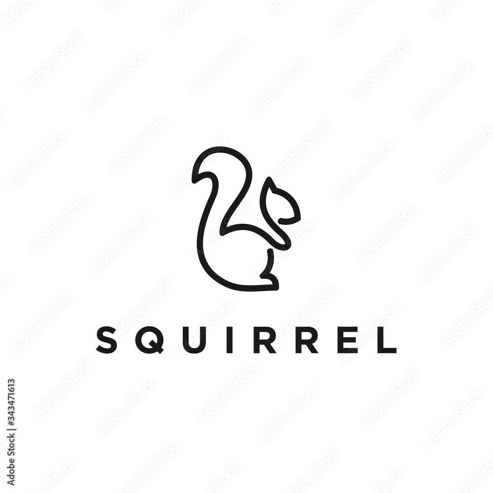Obraz premium squirrel logo icon vector designs