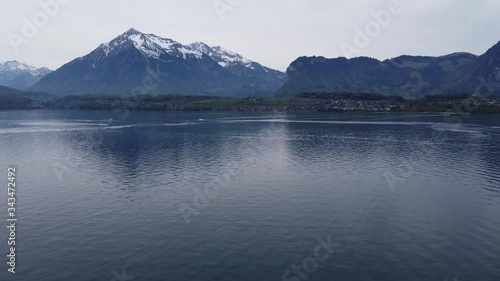 mountain lake in the morning