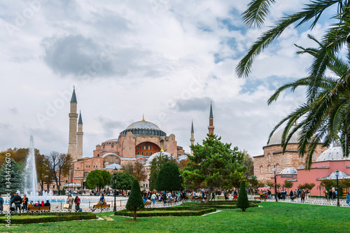 Hagia Sophia at sultanahmet square,Istanbul,Turkey