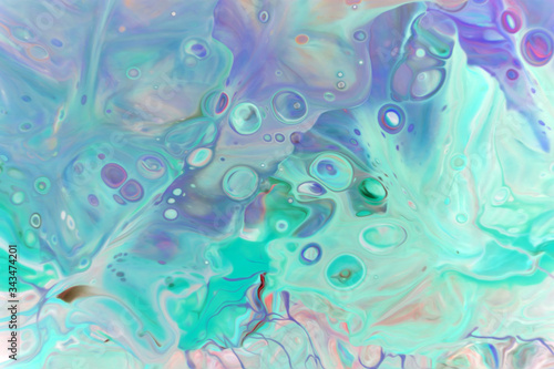  watercolor abstract background with bubbles and cells.Colorful multicolor banner