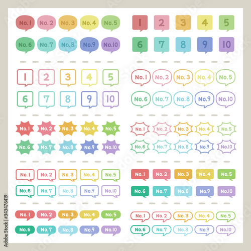 数字 アイコン 手書き / vector eps