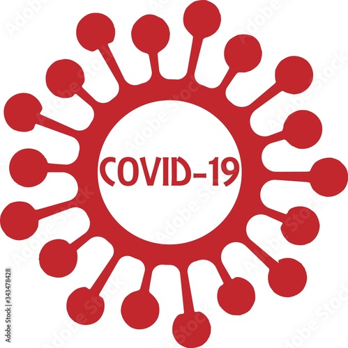 Vector illustration coronavirus 2019-nCoV, Covid-19. Coronavirus outbreak concept. Covid-19 coronavirus infection. covid-19 cell icon.